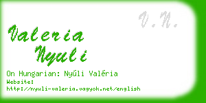 valeria nyuli business card