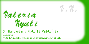 valeria nyuli business card